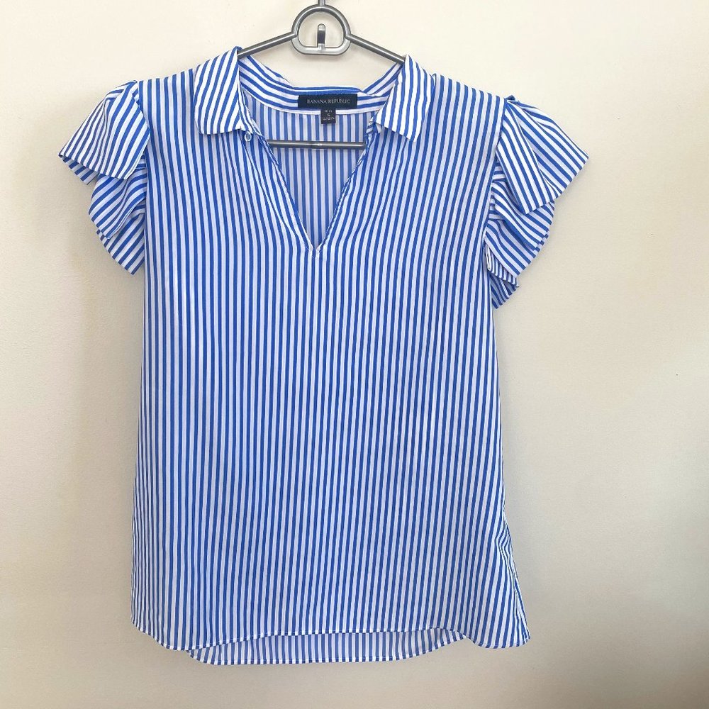 Banana Republic Soft Satin Collar Shirt